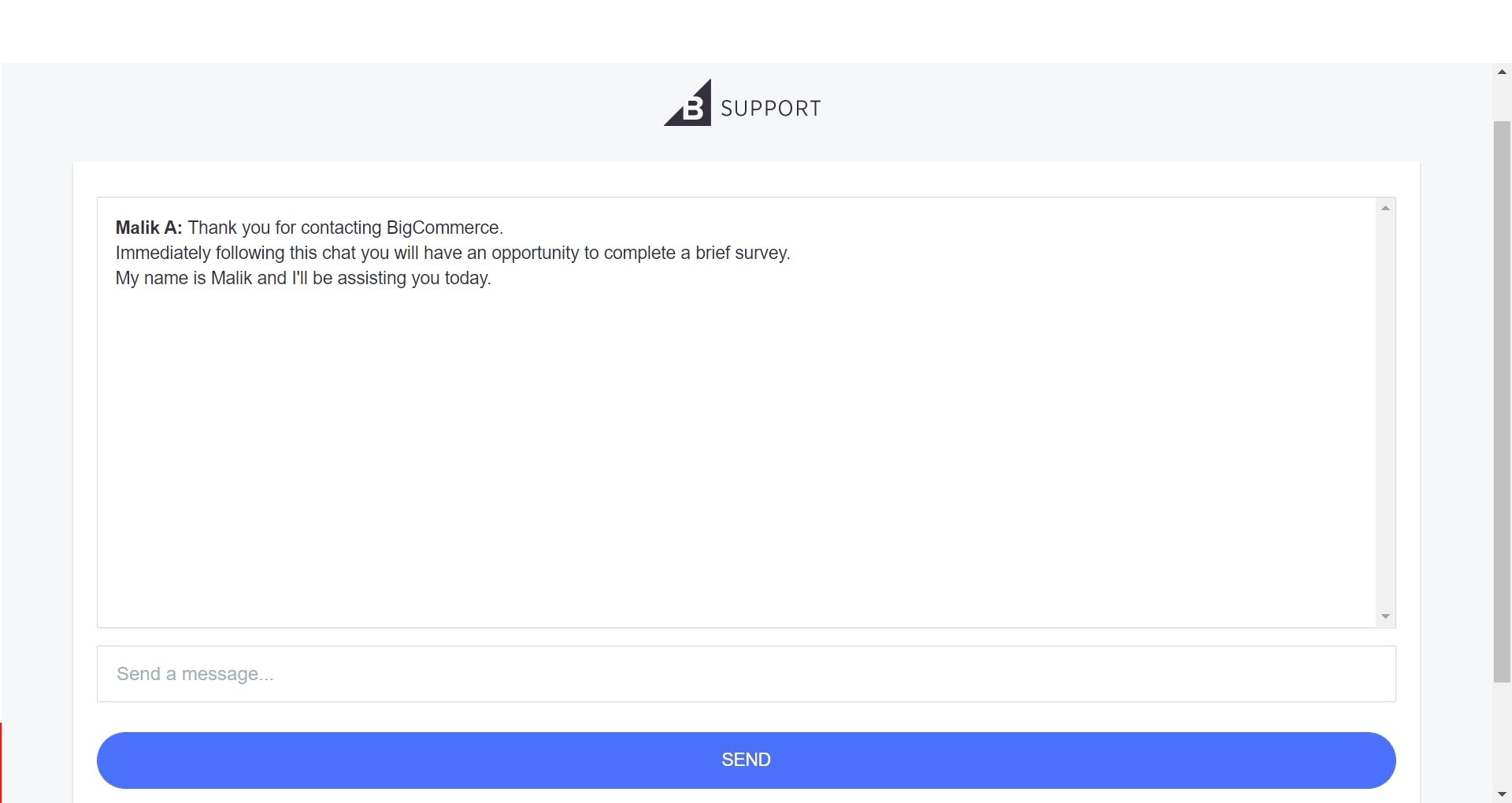 bigcommerce support live chat support